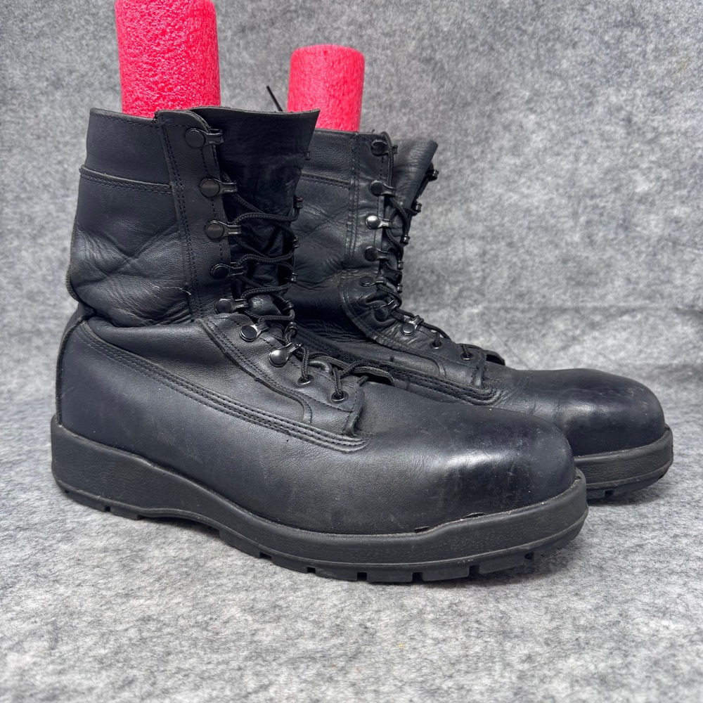 BELLEVILLE 360ST Mens Black Leather Combat Military Boots Vibram Soles Size 13 M